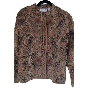 VTG 90s Flashback Paisley Tapestry Jacket L Bohemian Art to Wear Coat
